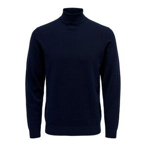 Only & Sons Blue Polyester Men's Turtleneck